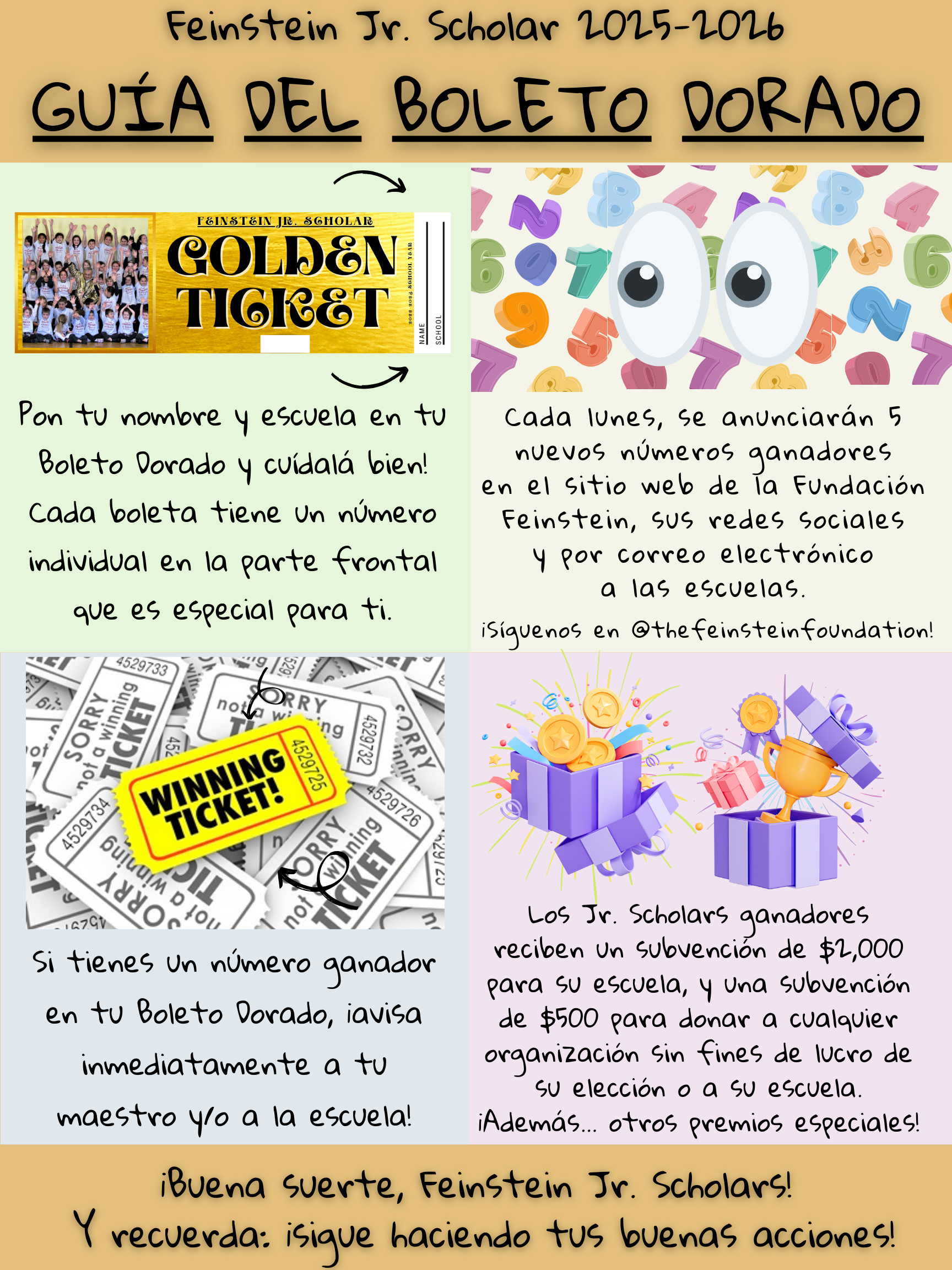 Spanish - Golden Ticket Poster 25-26 Golden Ticket Poster in Spanish